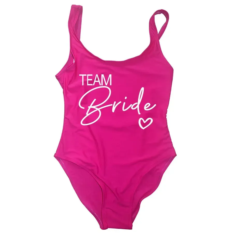 Bride Squad Women's Team Bride Print Swimwear