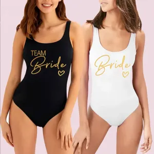 Bride Squad Women's Team Bride Print Swimwear