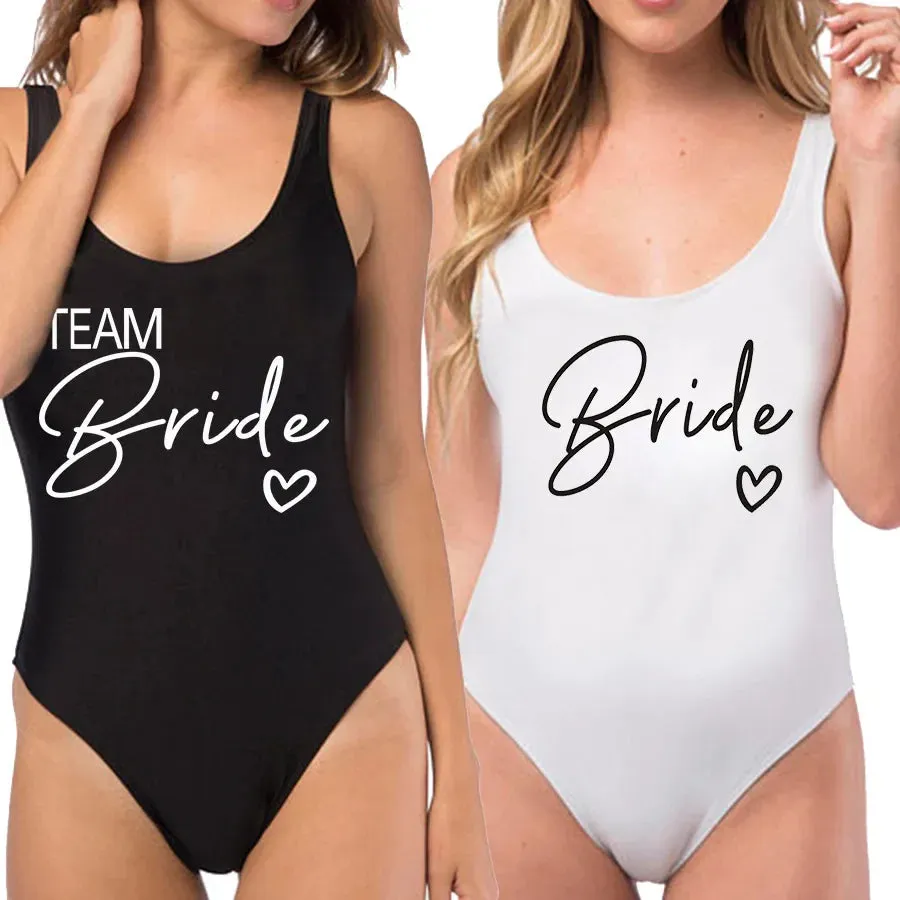 Bride Squad Women's Team Bride Print Swimwear