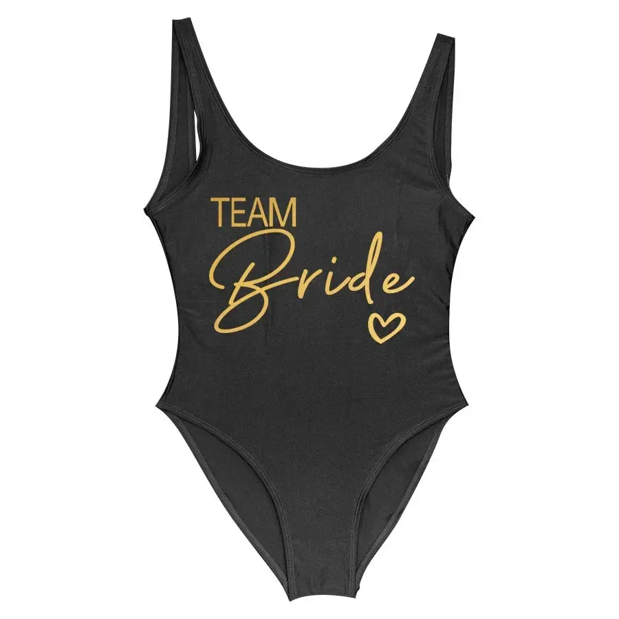 Bride Squad Women's Team Bride Print Swimwear