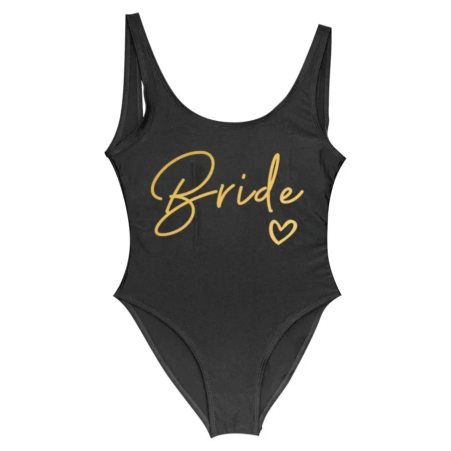 Bride Squad Women's Team Bride Print Swimwear
