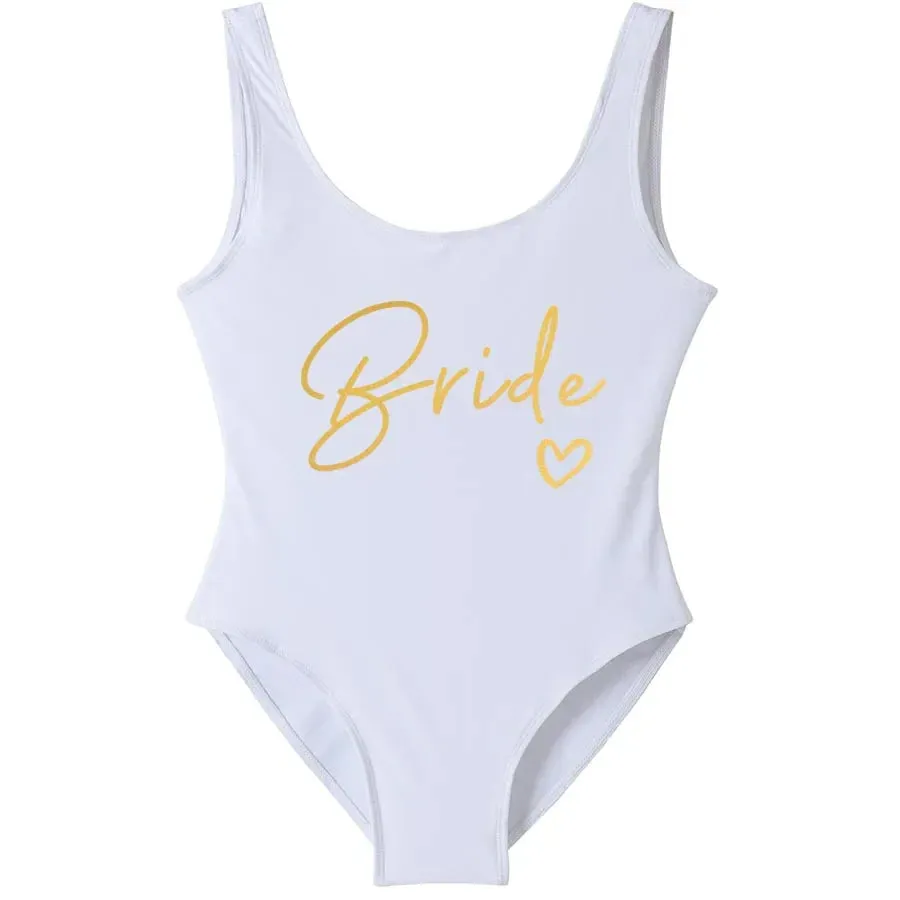 Bride Squad Women's Team Bride Print Swimwear