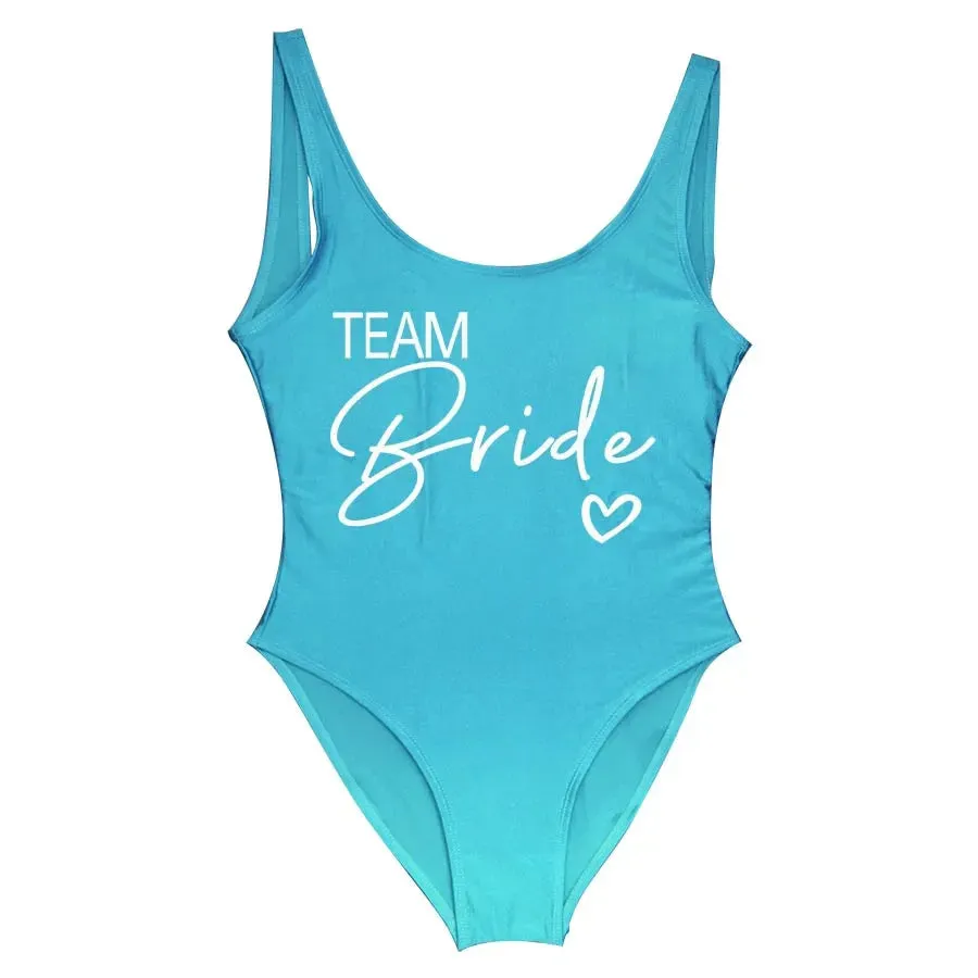 Bride Squad Women's Team Bride Print Swimwear
