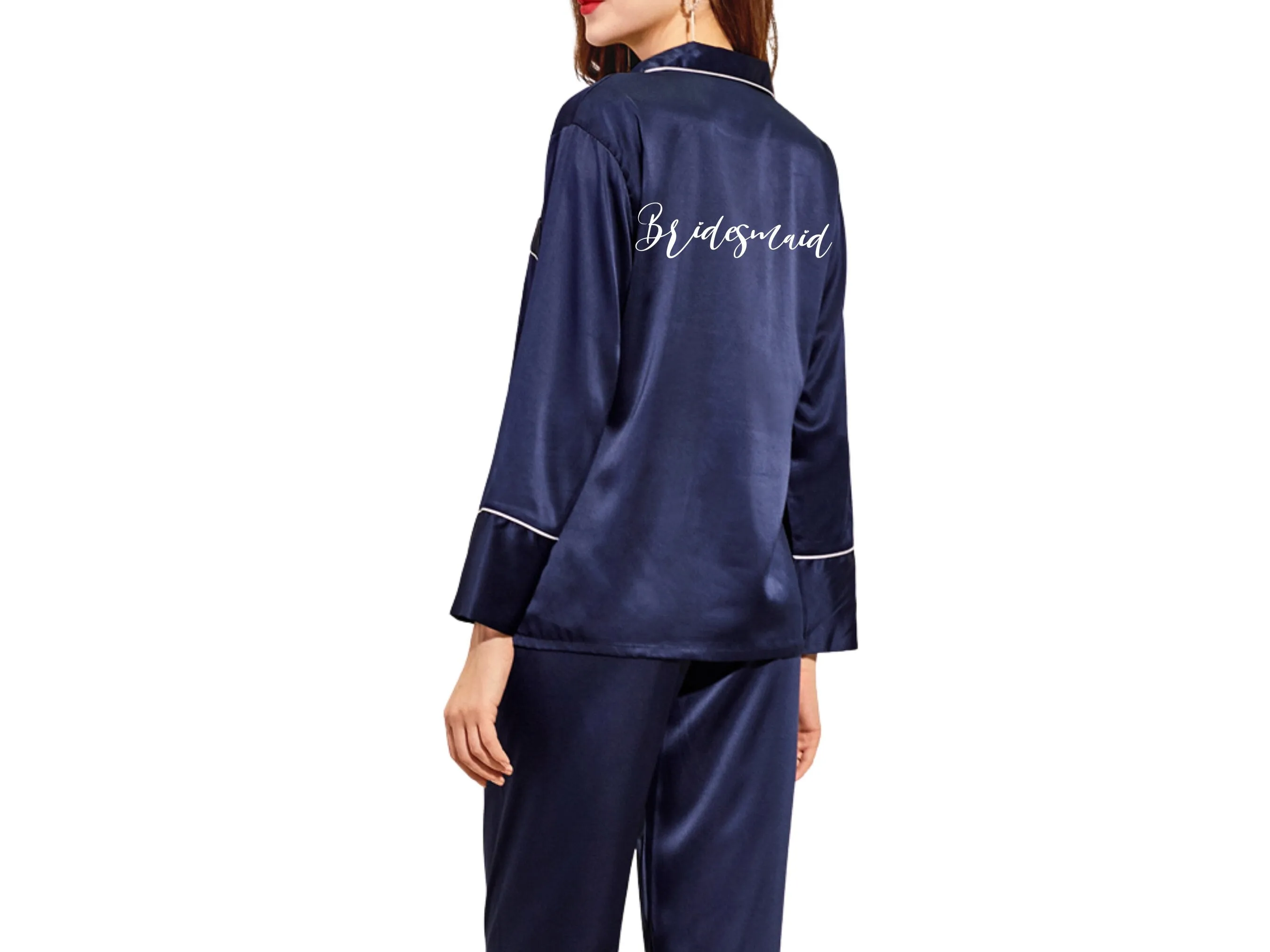 Bridesmaid Pajamas, Bridal Party Gift, Bridesmaid Gifts, Long Sleeve   Pant Set, Bachelorette Party,  Personalized Gift