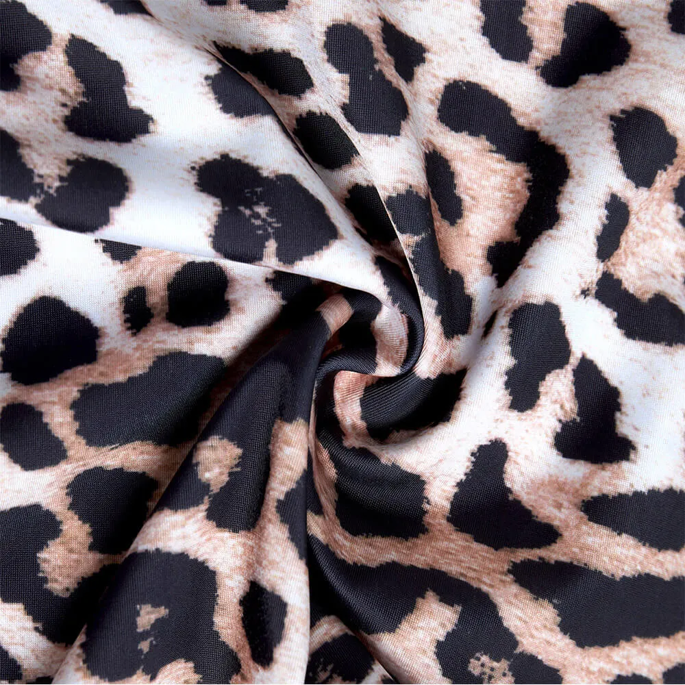 Brown Leopard Swimsuits TENVDA