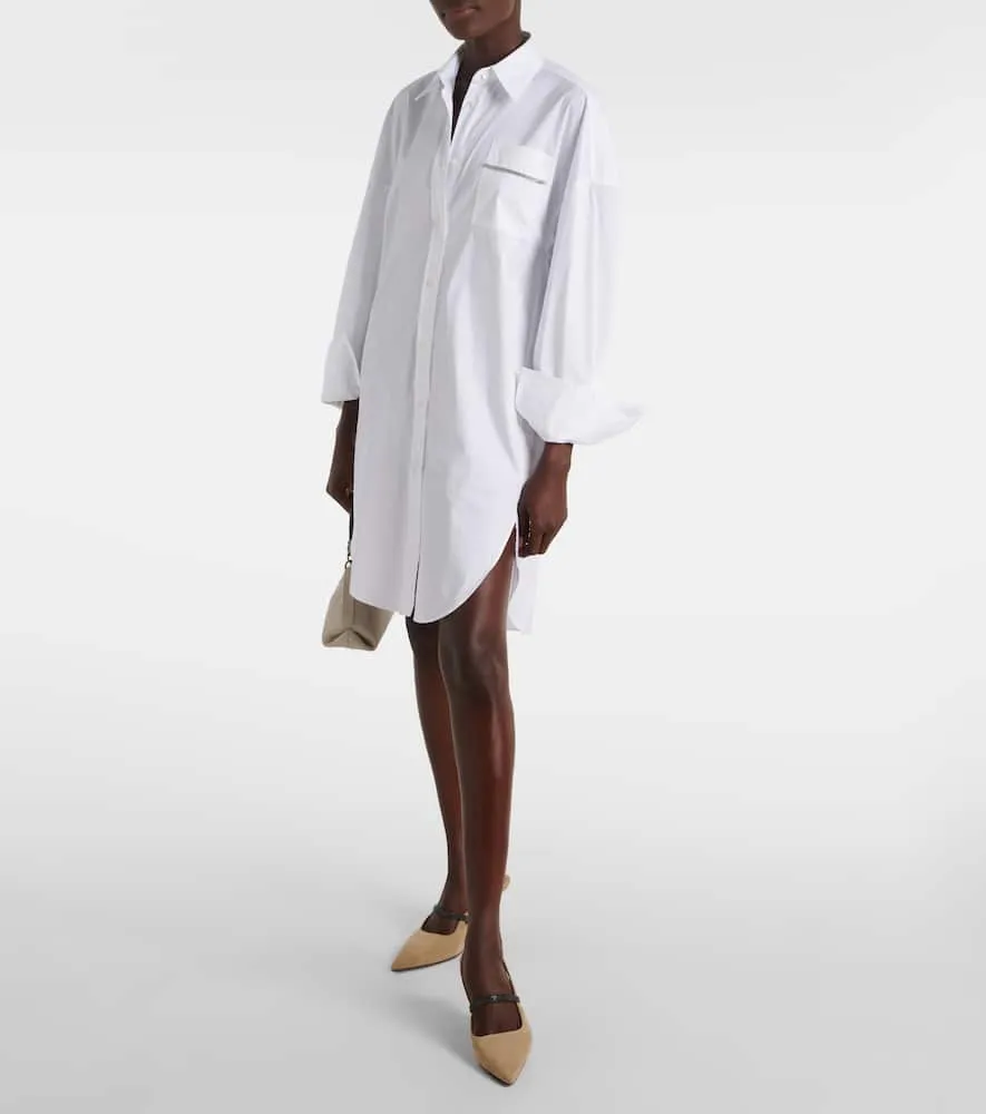 Brunello Cucinelli Cotton-blend shirt dress