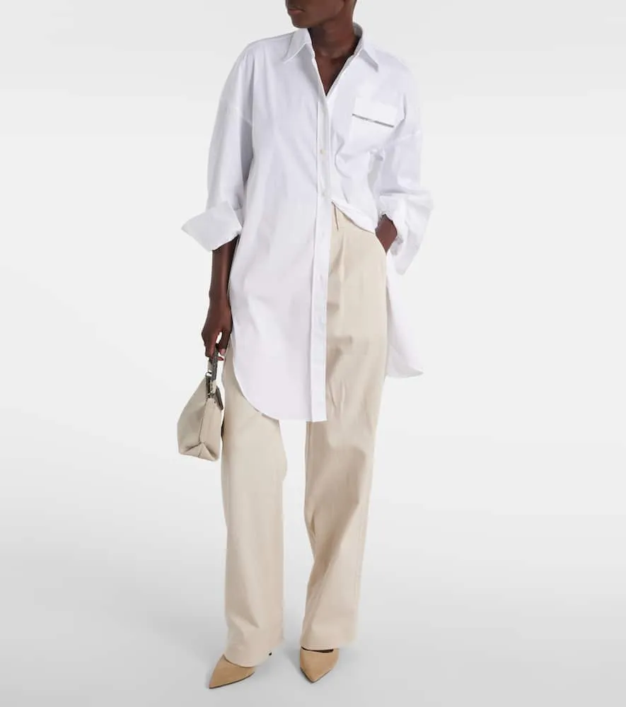 Brunello Cucinelli Cotton-blend shirt dress