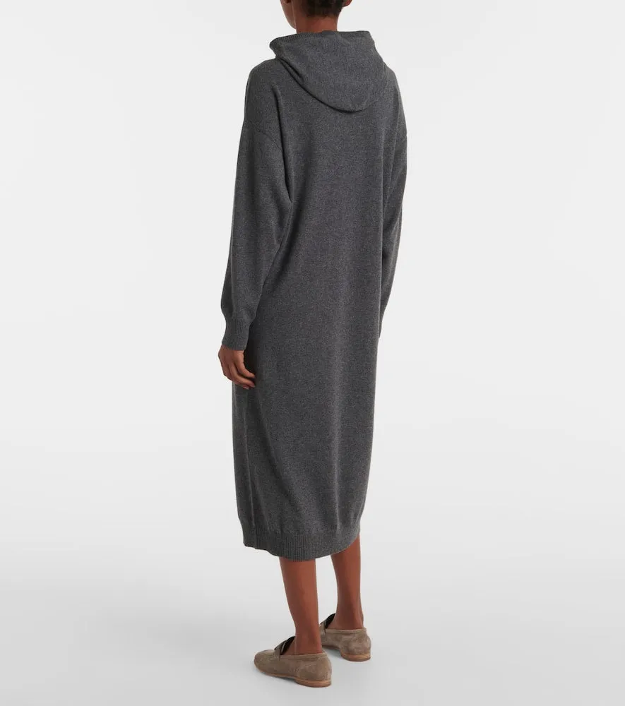 Brunello Cucinelli Wool, cashmere, and silk midi dress