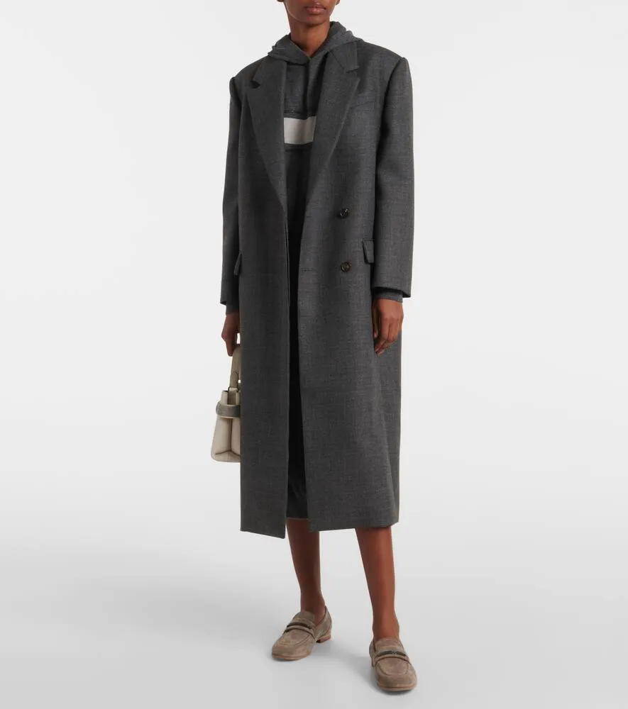 Brunello Cucinelli Wool, cashmere, and silk midi dress
