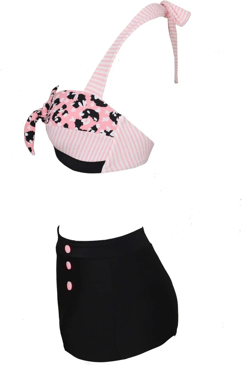 bslingerie® Women Retro Vintage Push Up High Waisted Bikini Swimsuit Plus Size