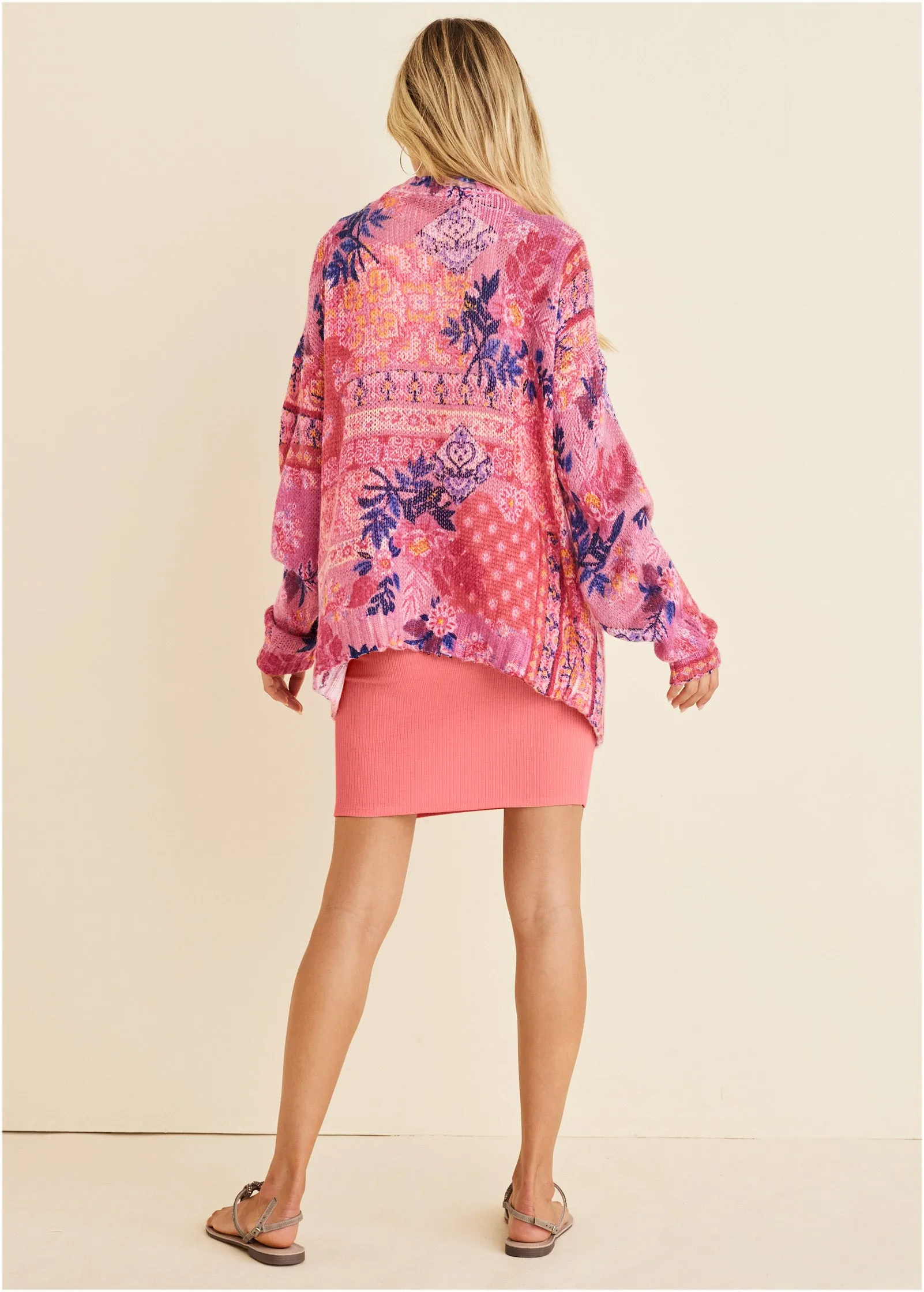 Button-Up Cardigan - Sunset Medley