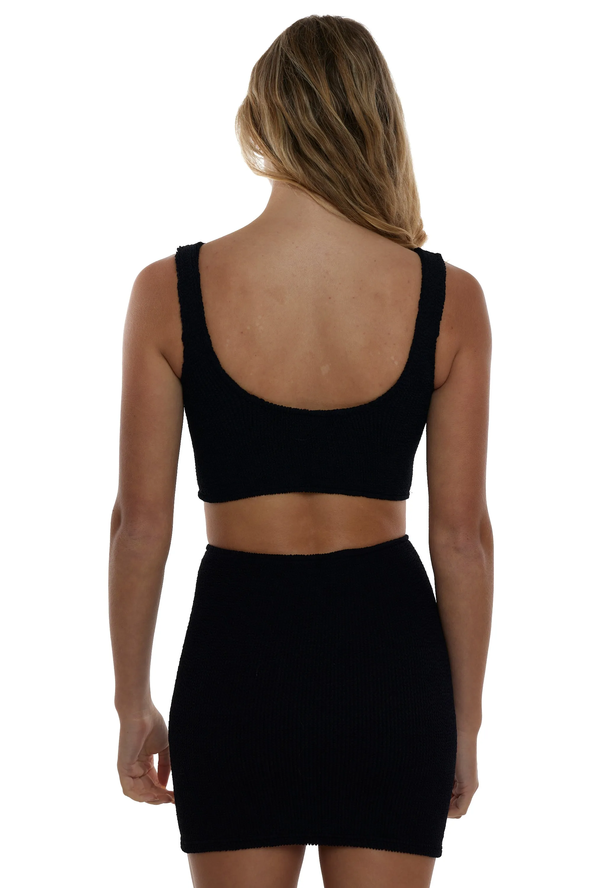 Cairo Crop Tankini Basic Crinkle Stretch One Size TOP ONLY