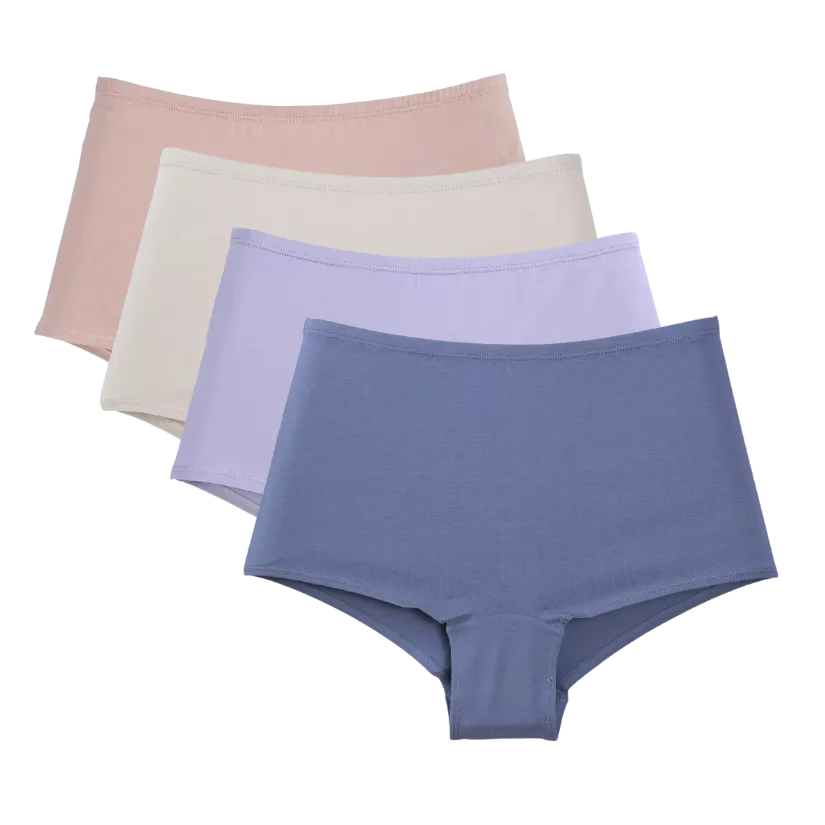 (Calm) 4pk Cotton Boyshorts