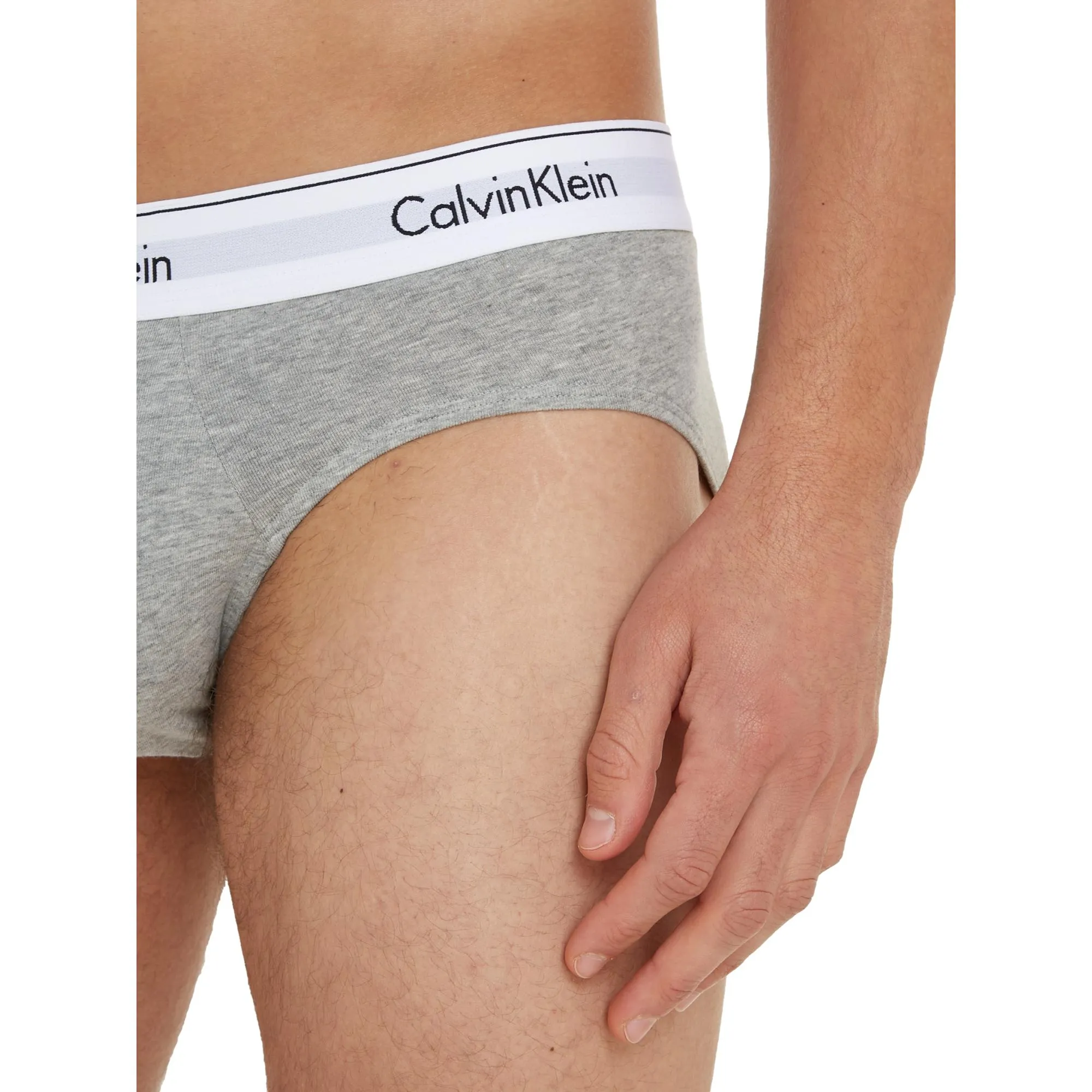 Calvin Klein Modern Cotton Stretch Hip Brief 3 Pack - Black / White / Grey