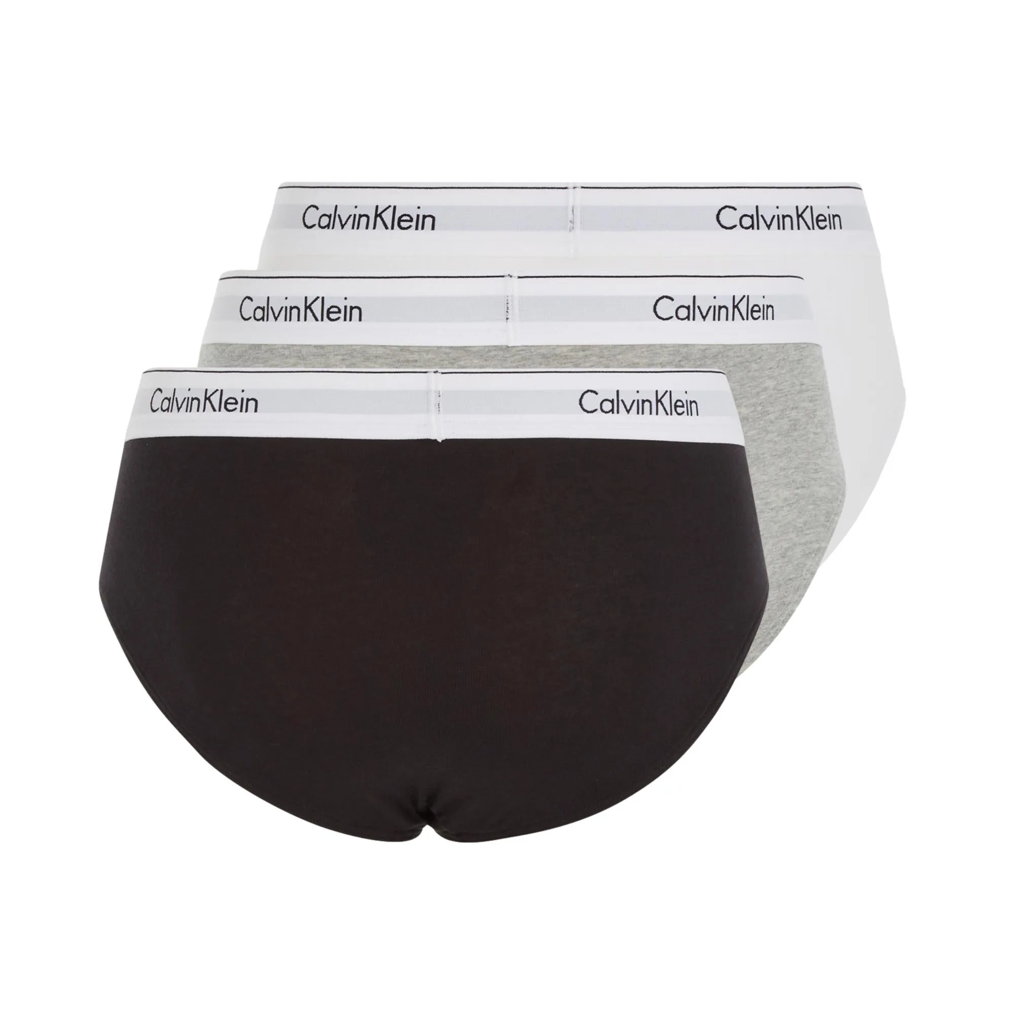 Calvin Klein Modern Cotton Stretch Hip Brief 3 Pack - Black / White / Grey