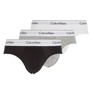 Calvin Klein Modern Cotton Stretch Hip Brief 3 Pack - Black / White / Grey