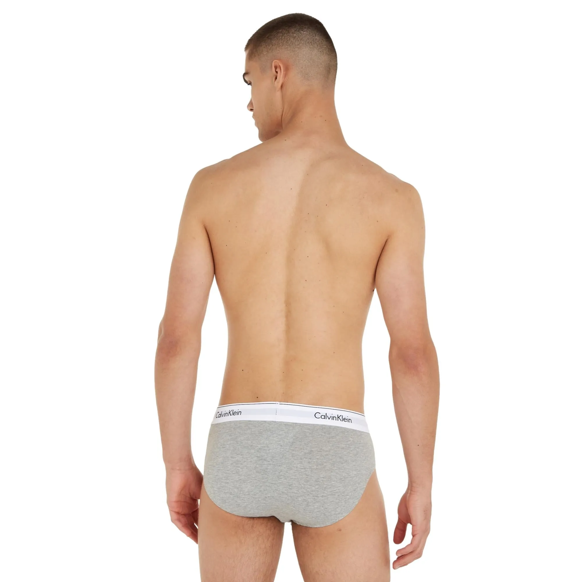 Calvin Klein Modern Cotton Stretch Hip Brief 3 Pack - Black / White / Grey