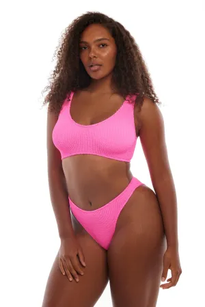 Cancun Classic Seamless One Size Bikini TOP ONLY (Hot Pink)