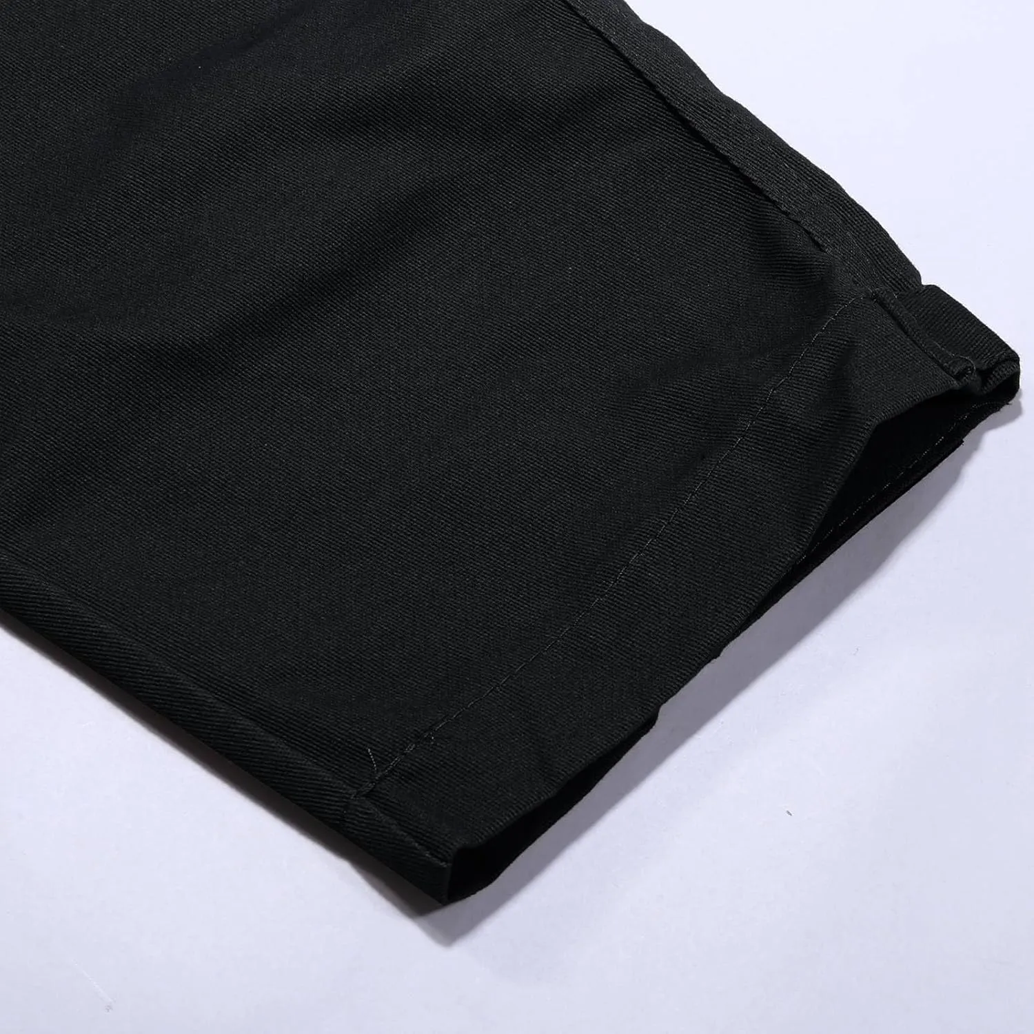 Cargo Pants for Men Rope Loosening Waist Solid Color with Pocket Loose Sports Casual Sweatpants Cargo Trousers