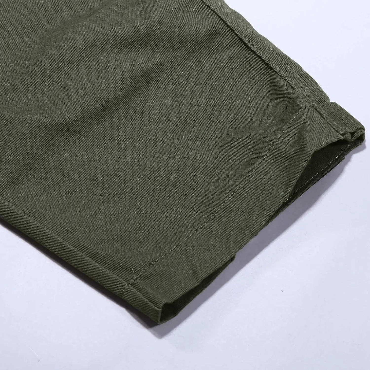 Cargo Pants for Men Rope Loosening Waist Solid Color with Pocket Loose Sports Casual Sweatpants Cargo Trousers