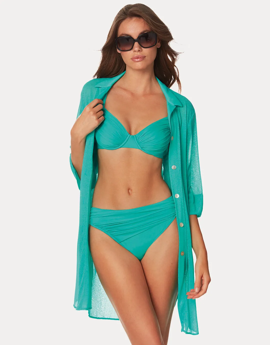 Ceylan Underwired Bikini Top - Aqua