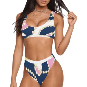 chained maiden Sport Top & High-Waisted Bikini Swimsuit
