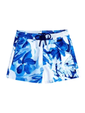 Charlie Blue Abstract Kids Shorts