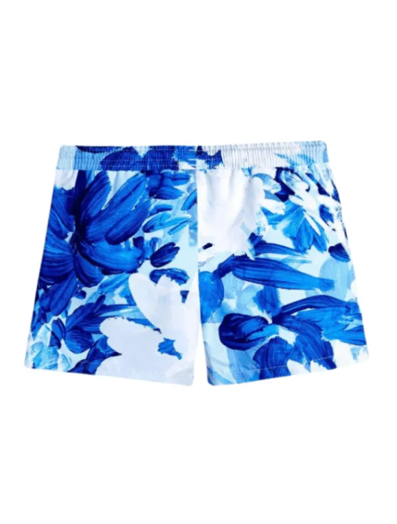 Charlie Blue Abstract Kids Shorts