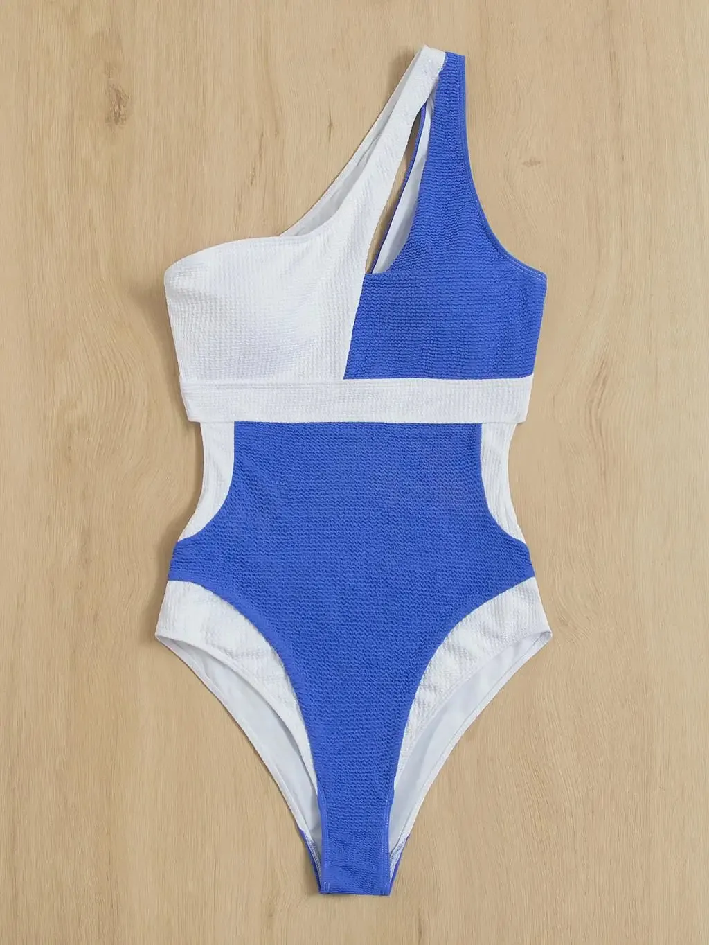 Chic Seaside Asymmetrical One-Piece Swimsuit