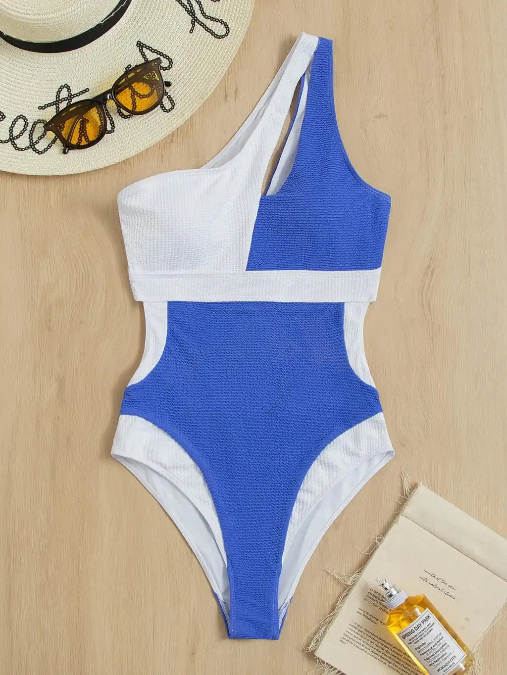 Chic Seaside Asymmetrical One-Piece Swimsuit