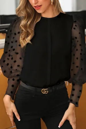 Chicindress Lantern Sleeve Chiffon Shirt