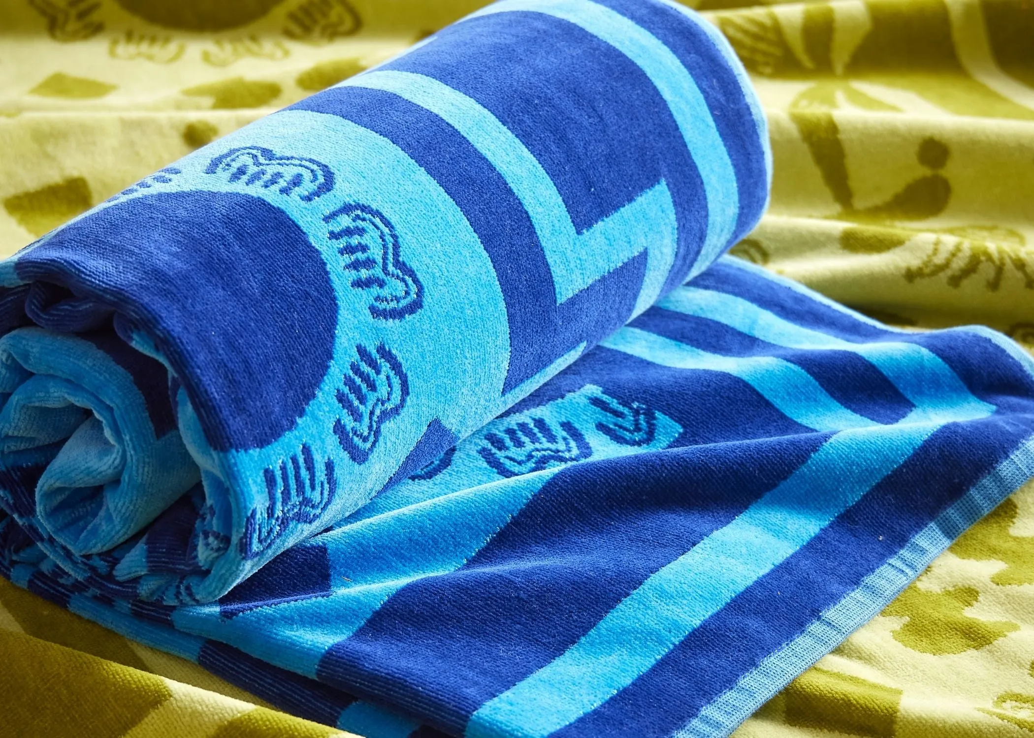 Christy "Amalfi" Beach Towel in Egyptian Blue