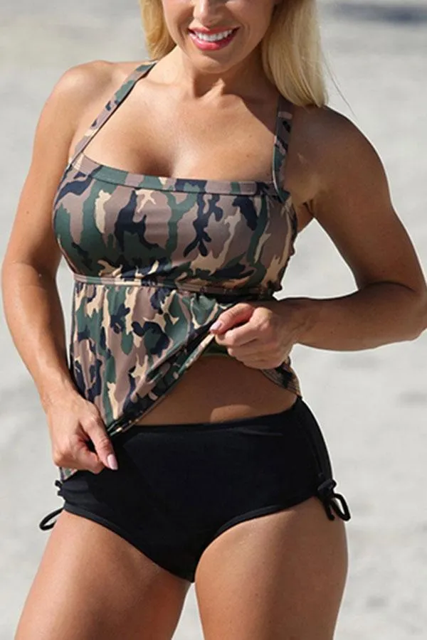 Classic Camouflage Tankini Swimwear