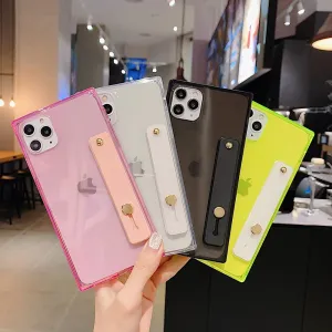 Clear Square Case   Wrist Strap