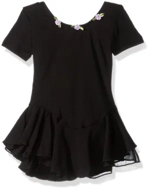 Clementine Little Girls' Charming Short Sleeve Skirted Leotard