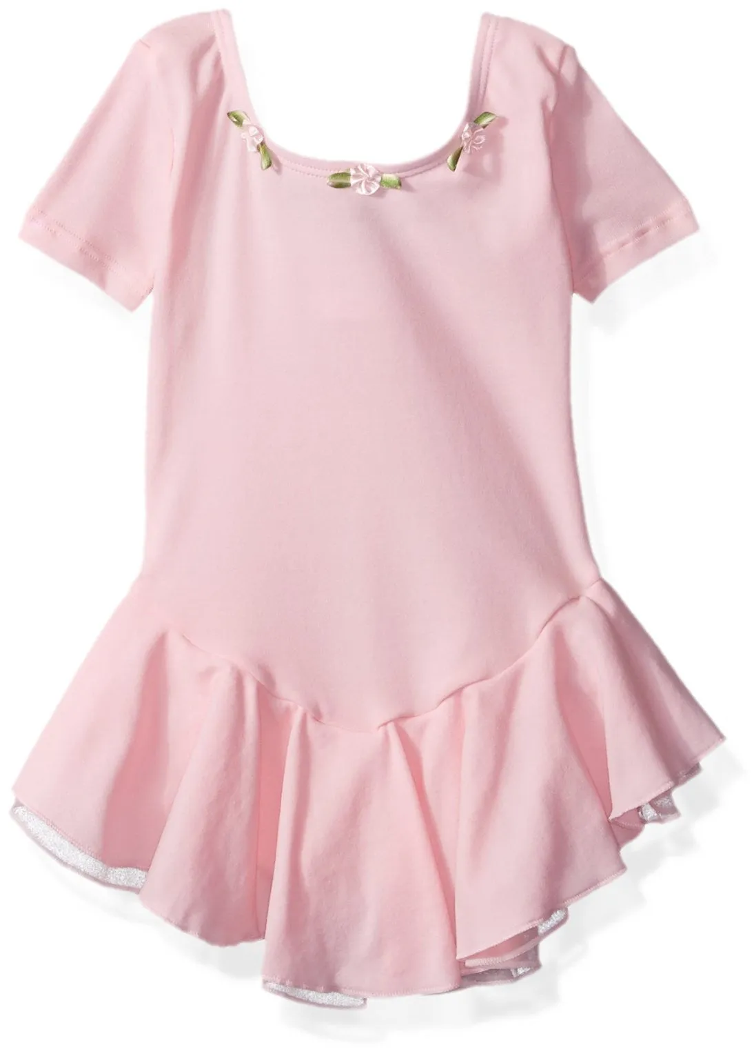 Clementine Little Girls' Charming Short Sleeve Skirted Leotard