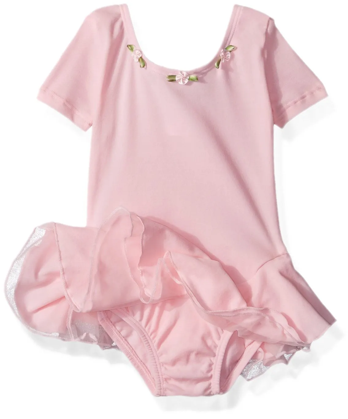 Clementine Little Girls' Charming Short Sleeve Skirted Leotard