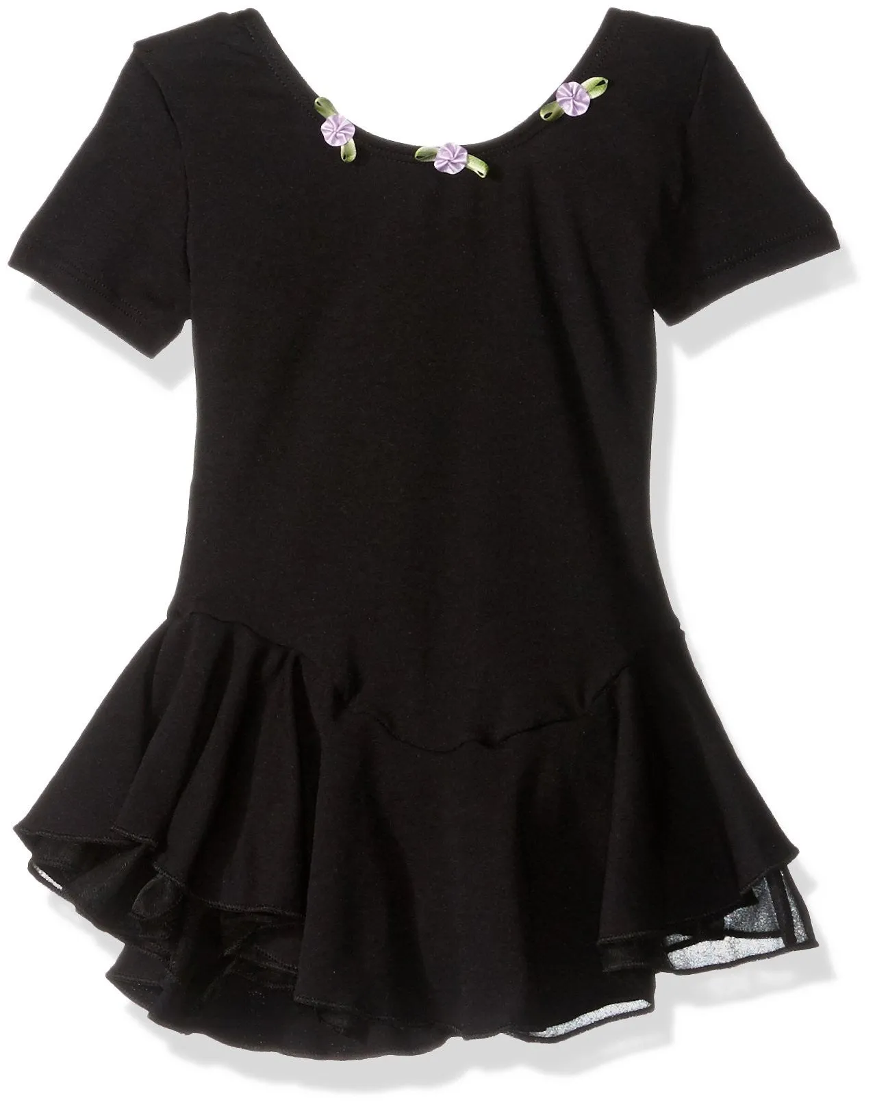 Clementine Little Girls' Charming Short Sleeve Skirted Leotard