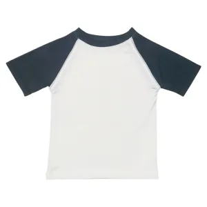 COLOR BLOCK SHORT SLEEVE RASH GUARD