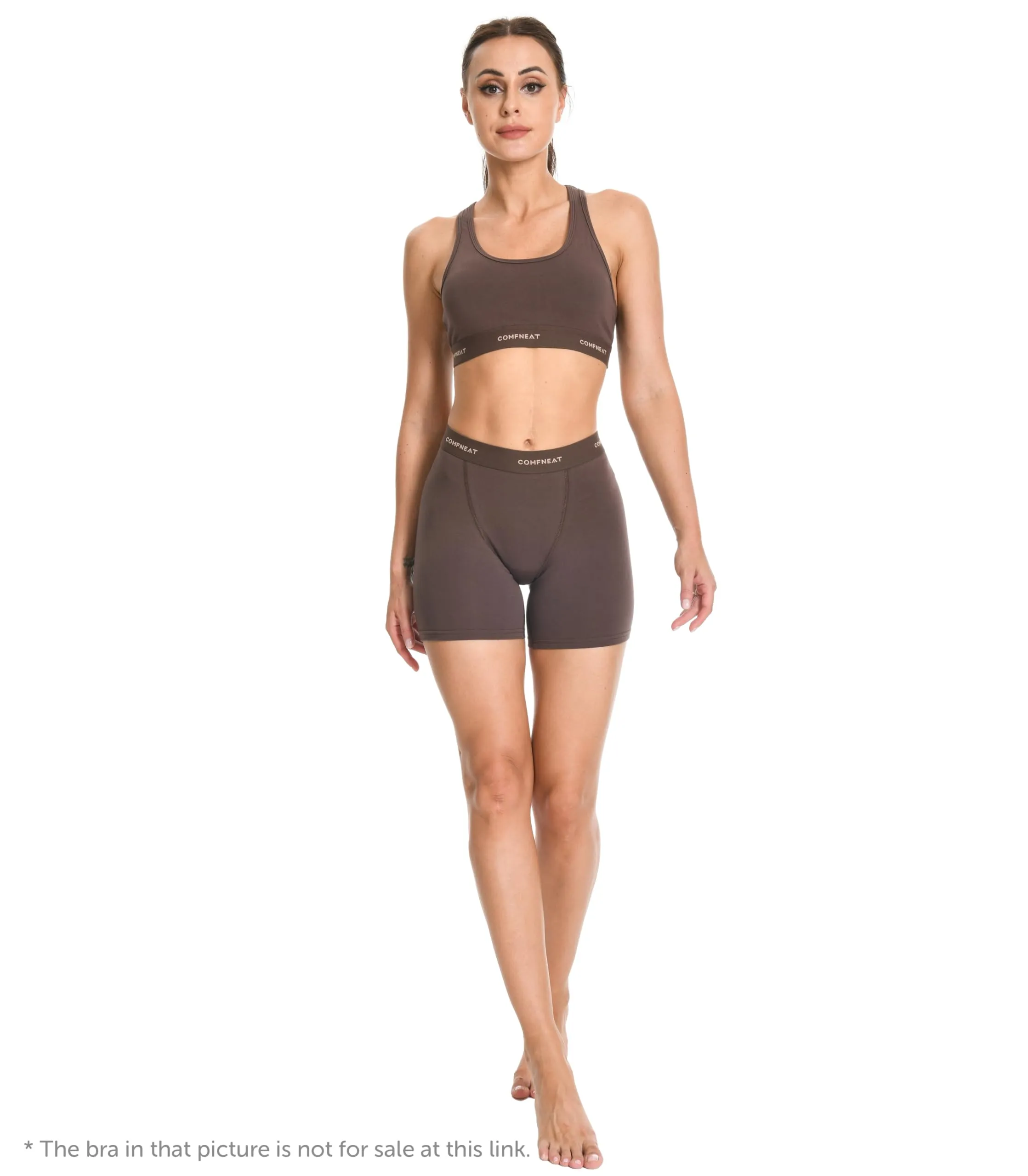 Comfneat Women's 4-Pack Boyshorts Cotton Spandex Boxer Briefs Stretchy Underwear