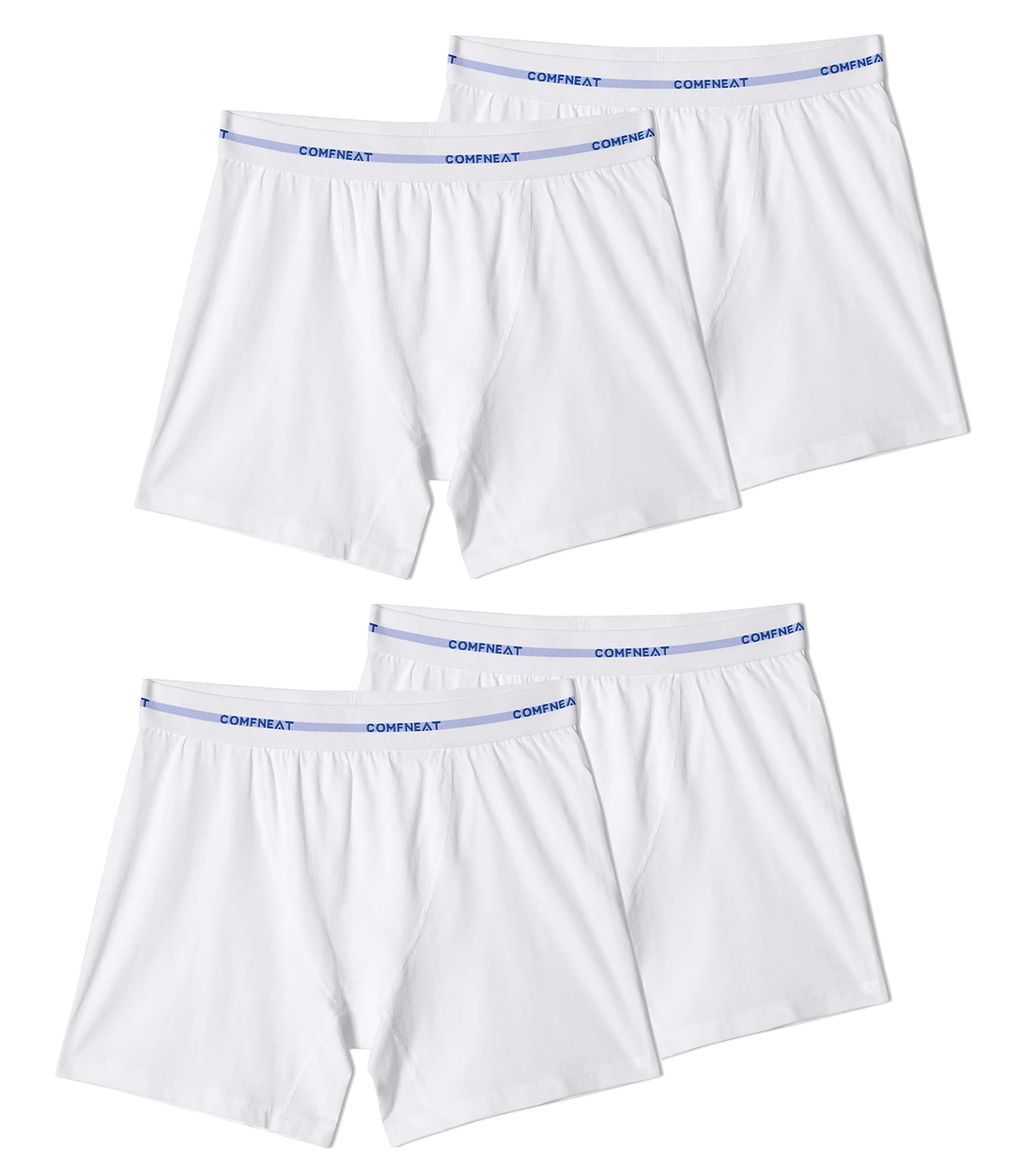 Comfneat Women's 4-Pack Boyshorts Cotton Spandex Boxer Briefs Stretchy Underwear