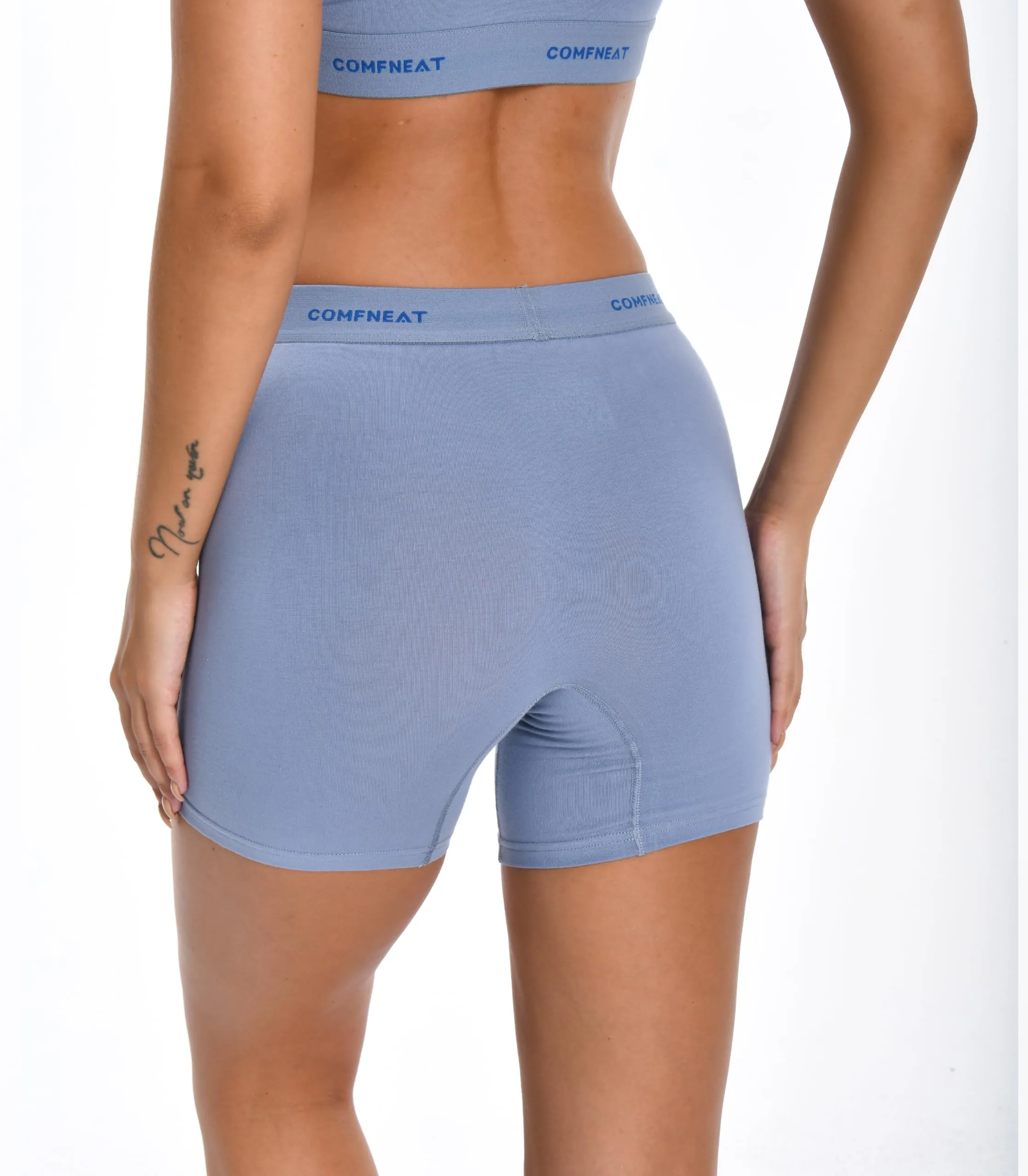 Comfneat Women's 4-Pack Boyshorts Cotton Spandex Boxer Briefs Stretchy Underwear