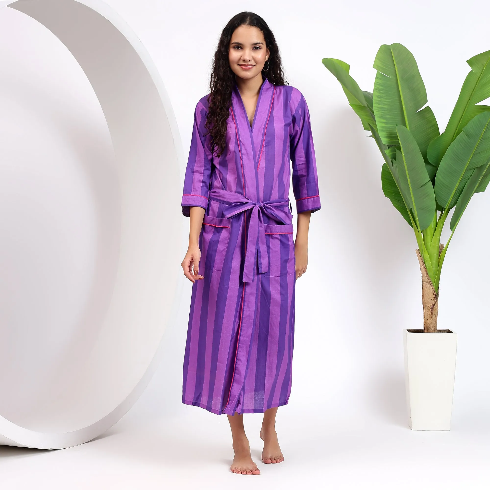 Comfort with Orange Stripe Kimono Robes – Order Yours Now!