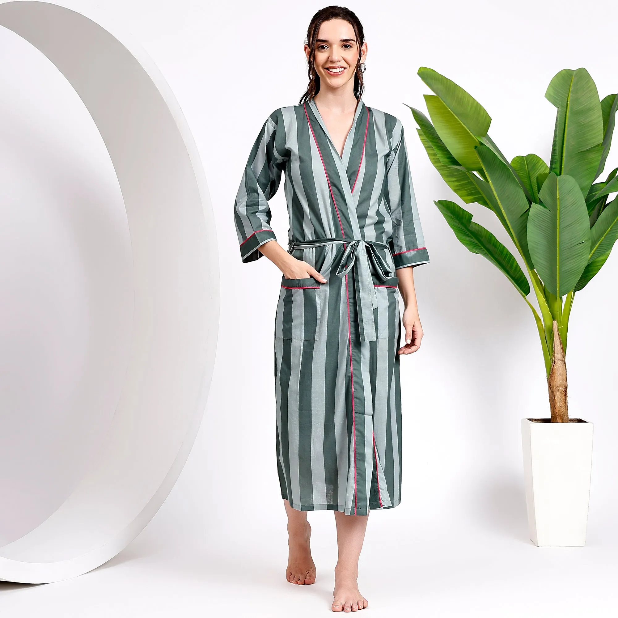 Comfort with Orange Stripe Kimono Robes – Order Yours Now!