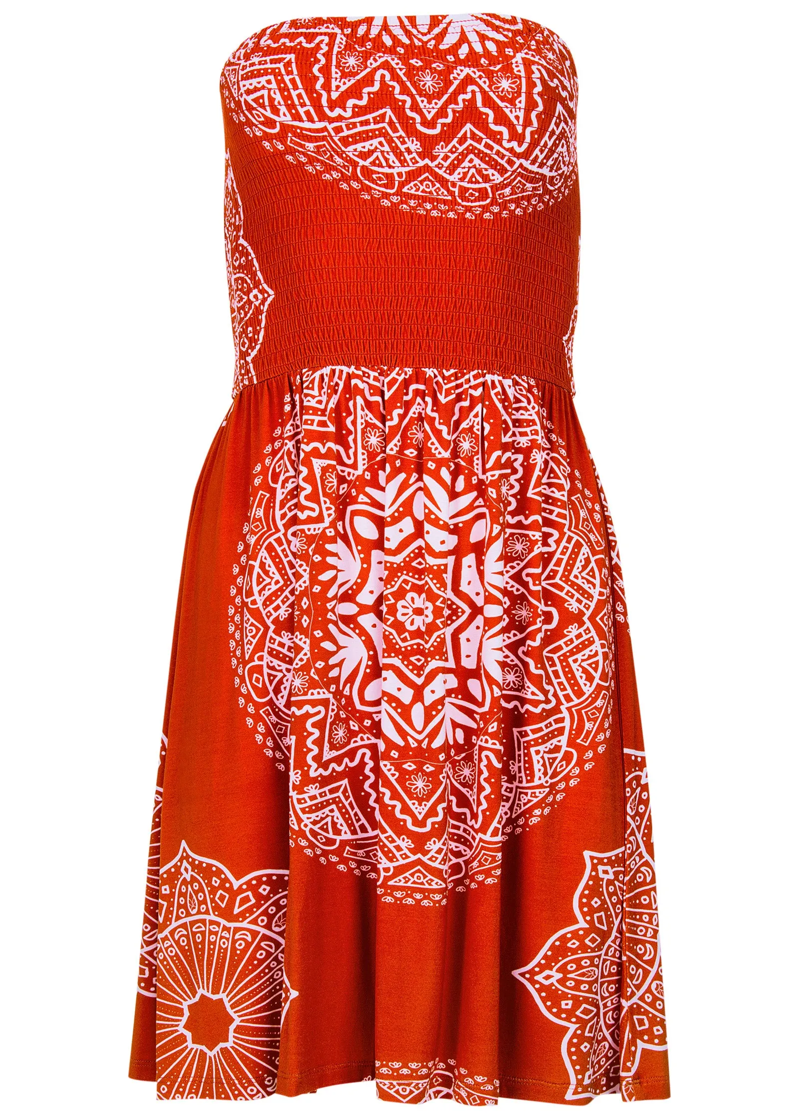 Convertible Cover-Up Dress - Ornate Medallion Clay