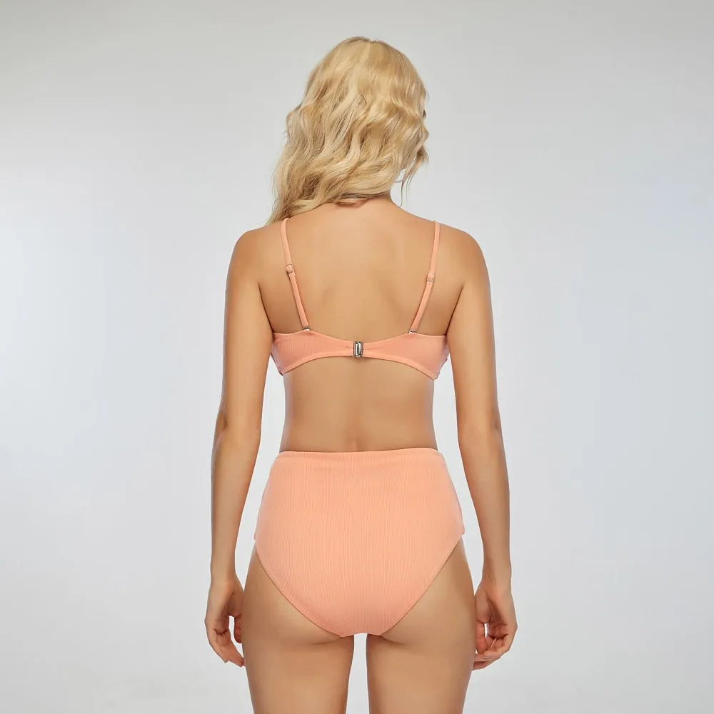 Coral Pink Bikini Set