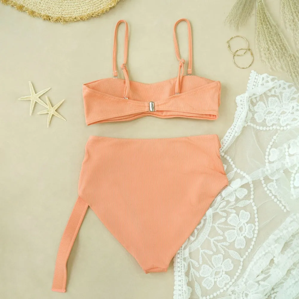 Coral Pink Bikini Set