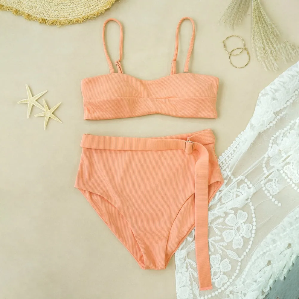 Coral Pink Bikini Set
