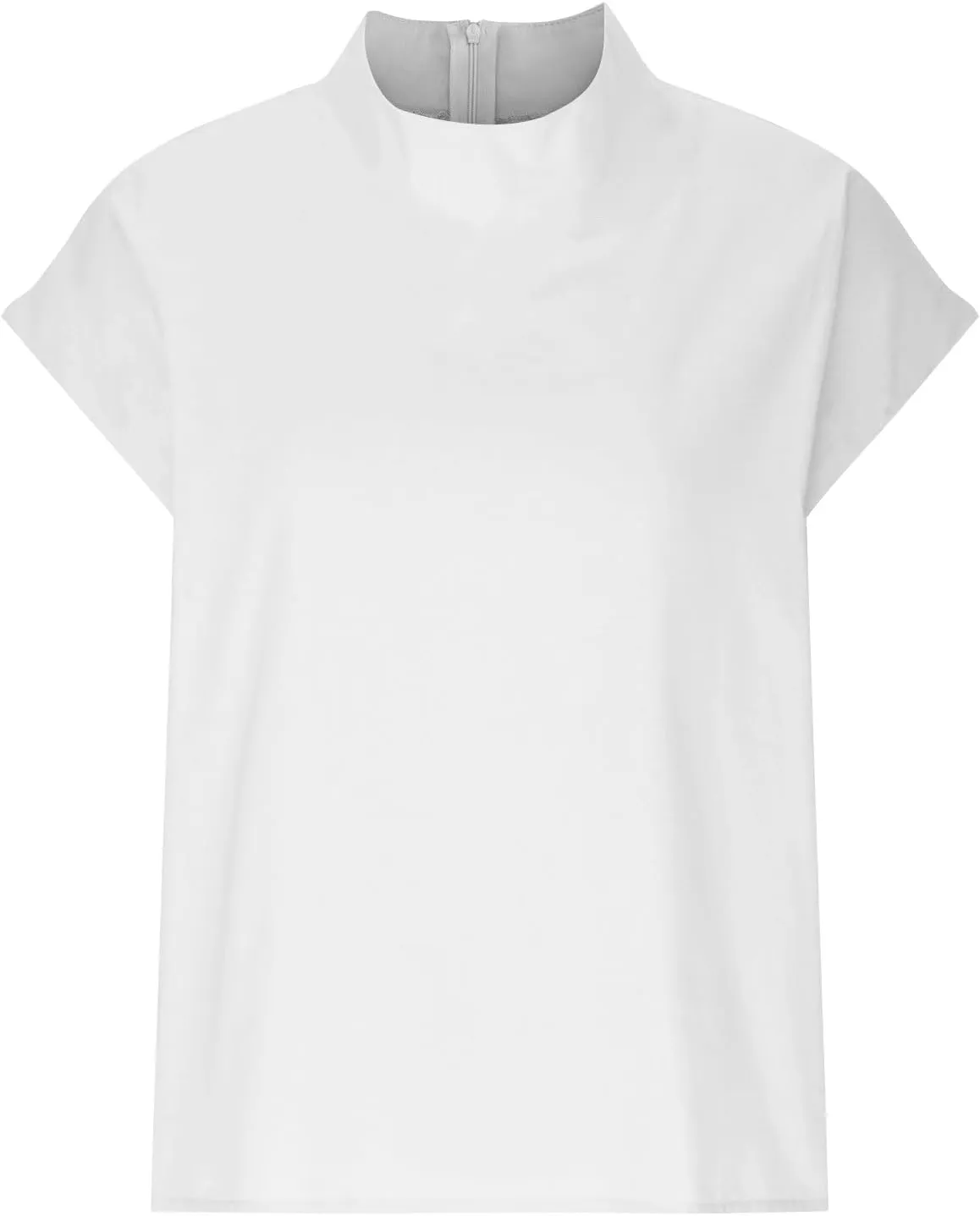 Cotton Linen Shirts for Women Summer Casual High Neck Cap Sleeve Tops Tee Trendy Soft Comfy Business Work Blouses