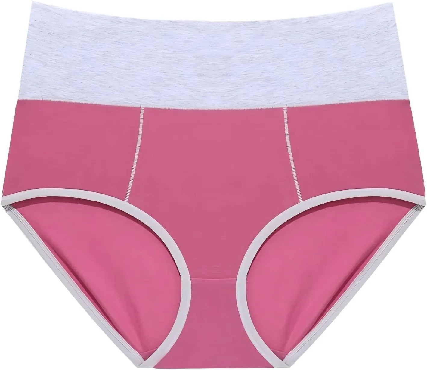 Cotton Seamless Underwear for Women Color Block High Waist Breathable Sports Panties Comfy Strechy Full Coverage Briefs